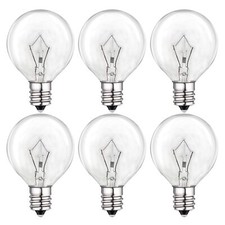 25 Watt Light Bulbs Dimmable E12 Base Type G Bulb for Candle Lamp Warm White