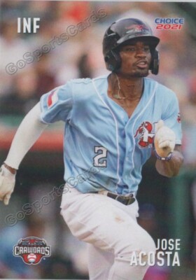 2021 Hickory Crawdads Jose Acosta RC Rookie Texas Rangers
