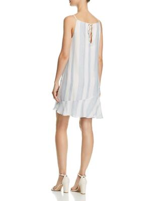 AQUA * VOILE * COTTON SHIFT STRIPED RUFFLE HEM SUMMER DRESS Sz S NWT $ 88 |  eBay