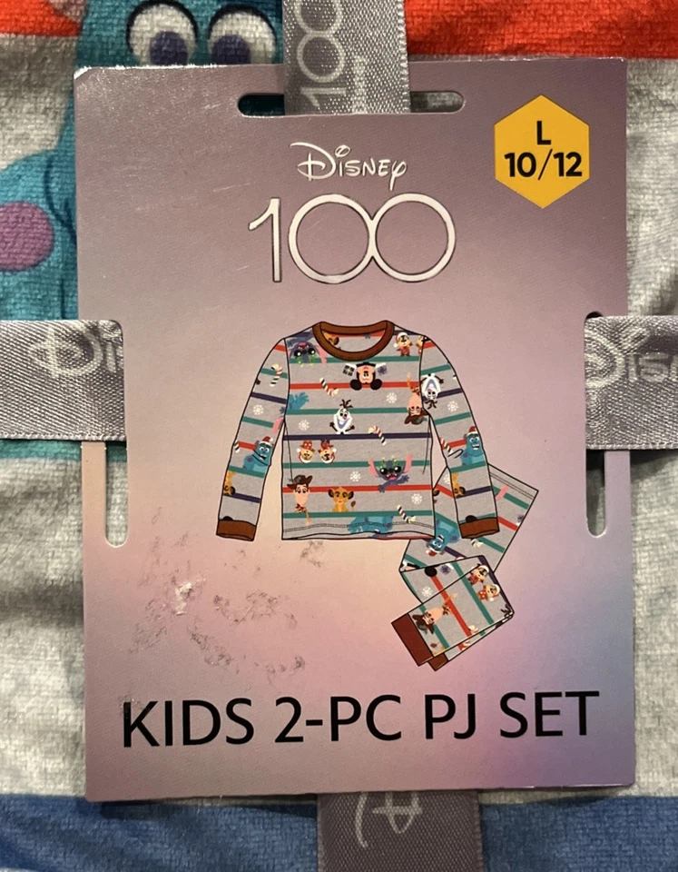 Disney 100 Niños Pixar Manga Larga Pijama Conjunto de 2 Piezas Ropa de Salón Ropa de Dormir Talla L 10/12 Foto 2 de 4