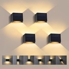4Pack Solar Wall Lights Outdoor Warmwhite 3000K Waterproof Adjustable Beam Angle