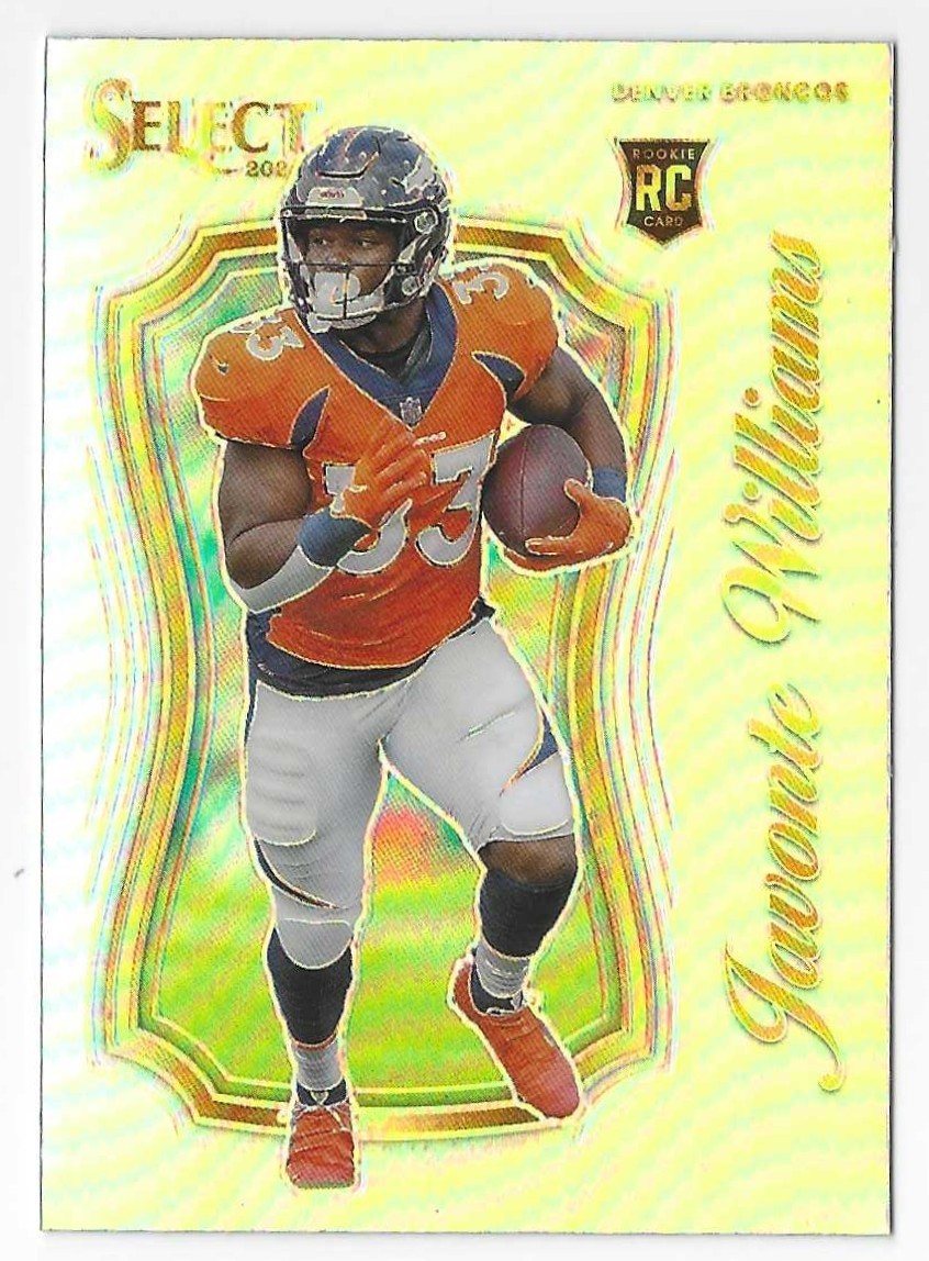 Javonte Williams Panini Select Certified Rookies #SCR24 Silver
