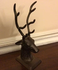 VTG Bronze Deer Stag Head Statue 8-1/2” Tall No Maker Mark