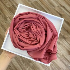Chiffon Scarf Soft Elegant Sarong High Quality Shawl Wrap Plain Maxi