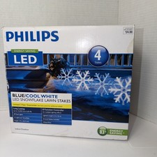 Philips LED (4) Snowflakes Lawn Stakes 8 Func...