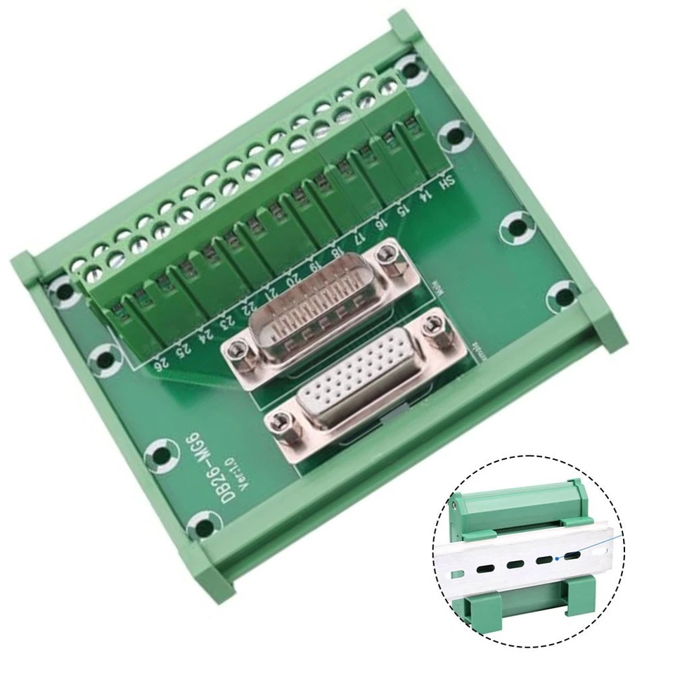 26pin DB26 Male Female DIN Rail Connectors for Industrial Signal Extension - Image 4 of 4