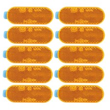 10 Pack Self Adhesive Oval Reflector, E9 Approved Road Safety Gate Post Rear ...