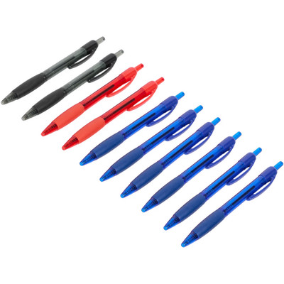 Kugelschreiber Set 10 Stück blau rot schwarz Office Essentials Stifte mit Gr