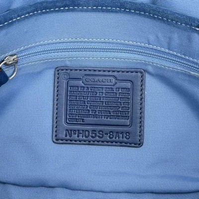 Shoulder Bag Coach Soho Demi Flap Blue Suede Hobo One-Shoulder