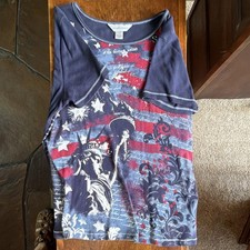 Christopher & Banks Vintage Graphic T Shirt Size Large Made In USA Short Sleeve