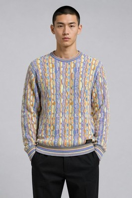   Brandneuer Carlo Colucci Pullover Sweater Strickpulli Knitwear Coogi Style