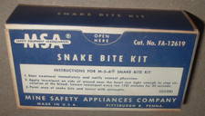 Vintage MSA Snake Bite Kit Original Complete Mine Safety Appliance FA-12619