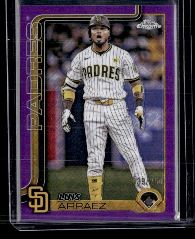 2025 Topps Chrome Logofractor Edition #216 Luis Arraez Purple Refractors SN