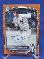 2025 Bowman Mega George Lombard Jr. Orange Mojo 24/25 #BMA-GL Yankees #1  