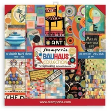 Stamperia Double-Sided Paper Pad 12"X12" 10/Pkg-Bauhaus, 10 Designs/1 Each