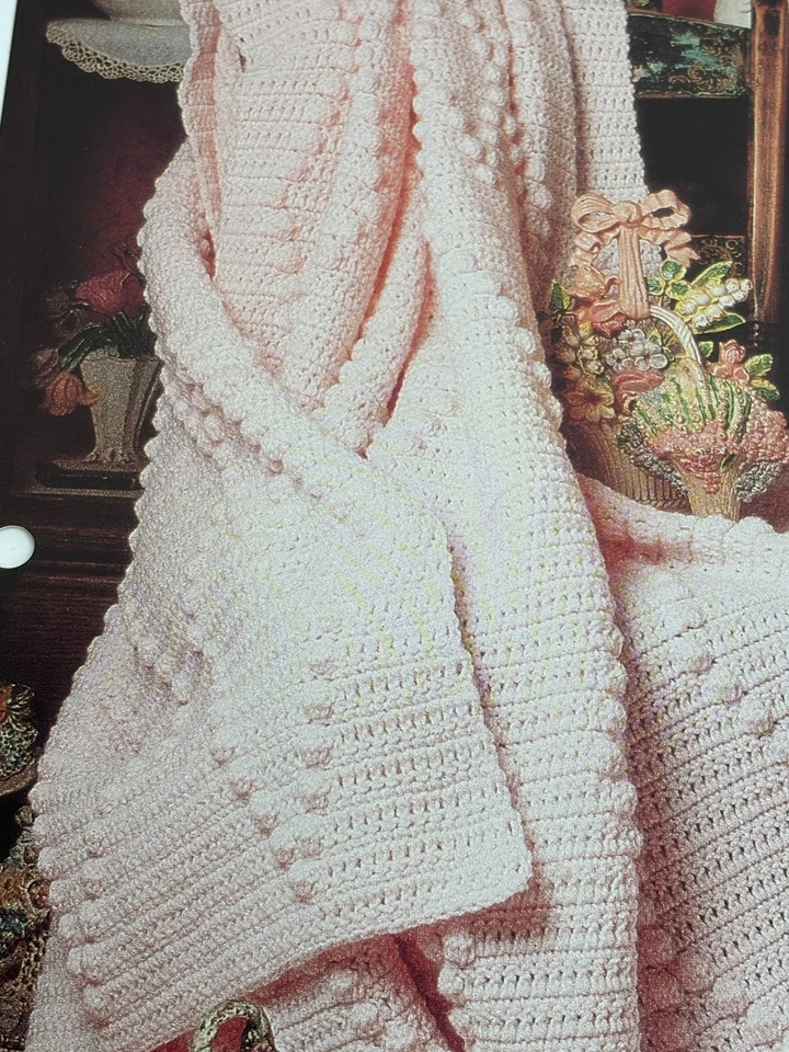 Aran Pink Aran Heirlooms Afghan Crochet Pattern Card Needlecraft Shop - Image 4 of 4