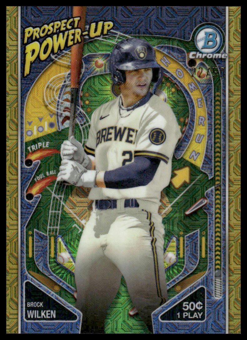2024 Bowman #PP-7 Brock Wilken Prospect Power-Up Gold Refractors #/50