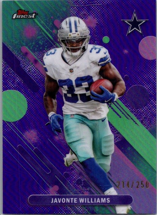 2025 Finest #74 Javonte Williams Purple Refractor #/250