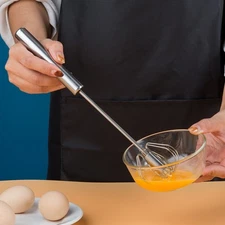 Automatic Egg Whisk Stainless Steel Hand Rotary Blender for Baking Tasks
