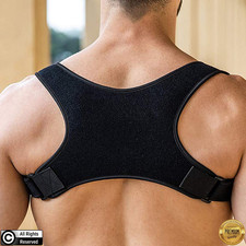 Adjustable Posture Corrector Brace for Men   Universal Fit Upper Back, Shoulder