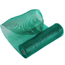Metallic Mesh Fabric 30ft, Green Deco Mesh Ribbon, Gift Wrapping, Bows, Crafts
