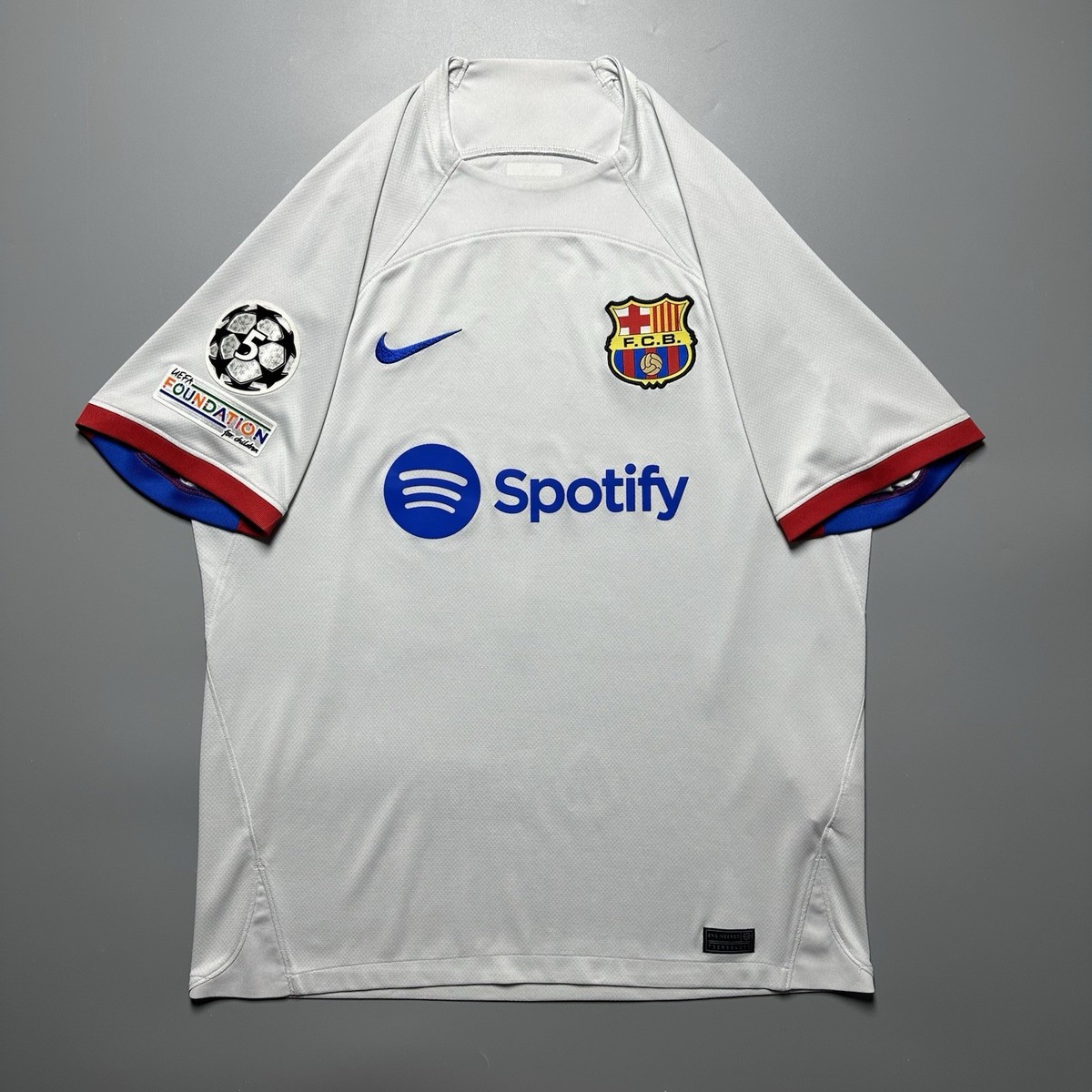 BARCELONA NIKE 2023/24 FOOTBALL AWAY JERSEY #27 LAMINE YAMAL SIZE