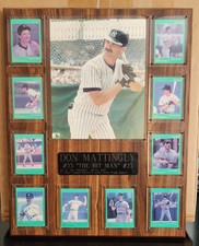 Don Mattingly Plaque Autographed 8x10 Photo & Ltd Ed Star Gold Edition Card Set
