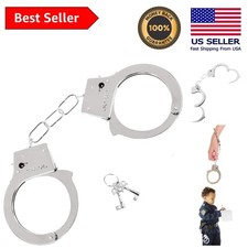 Metal Police Handcuffs with Keys - Unisex Toy for Children Adults' Costume Fun