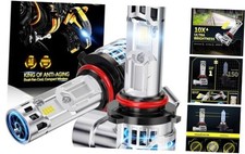 Fog Bulbs Bulb with Dual Cooling Fan, 10X Brightness Real 1:1 Size, Long 9005