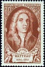 France num Yvert 855 ** MNH watteau Année 1949