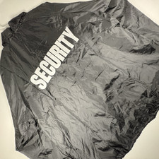 Security Windbreaker Jacket First Class Snap Front Bouncer Jacket Black Large