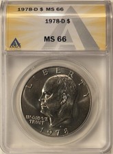 1978-D  Dwight D. Eisenhower Dollar - ***ANACS Certified MS66!***