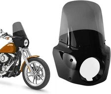 Front Headlight Fairing 15'' Windshield For 2006-2017 Harley Dyna Low Rider