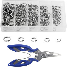 WMYCONGCONG 200 PCS Stainless Steel Fishing Split Rings Double Small, silver