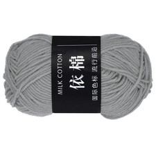1Pcs Cotton Yarn Knitting Yarn Crochet Yarn 87.5Yard x 2.5mm, Gray 