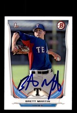 Signed Baseball Card Auto Brett Martin 2014 Bowman Draft #DP116 Texas Rangers