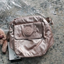 Kipling Small Fanni Crossbody Bag In Quartz Metallic Ollie  Monkey Brand New 