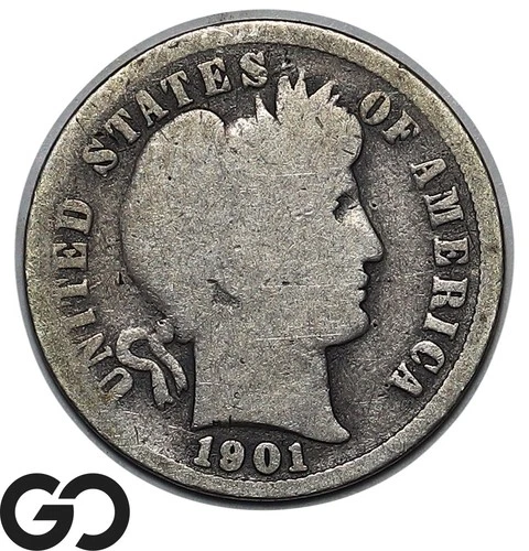 1901-S Barber Dime, Better Date