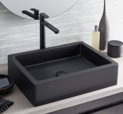 Handmade Nipomo in Charcoal Concrete Stone Sink (NSL1915-C) by Native Trails
