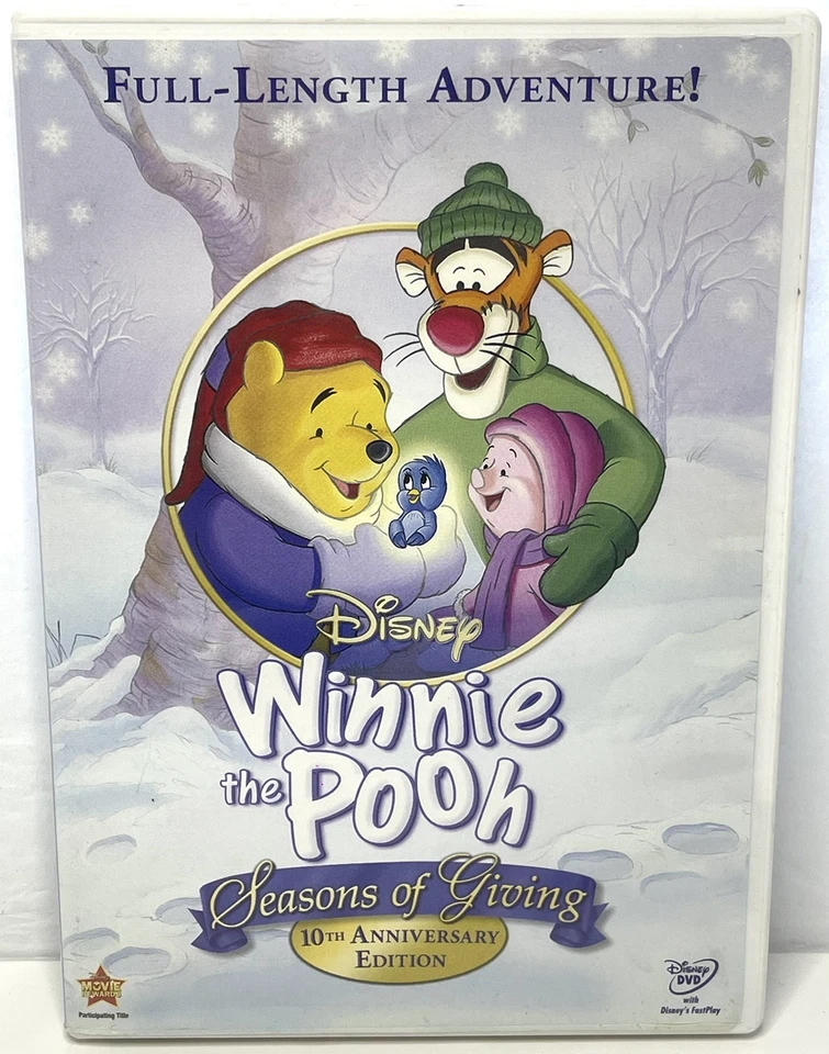 Winnie The Pooh Seasons Of Giving (DVD, 1999 Disney, 10th Anniversary Christmas) - Image 4 of 4