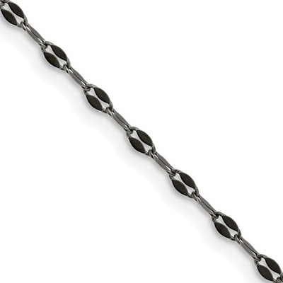 Chisel Stainless Steel Oxidized 2.5mm 20 inch Alternate Anchor Link Chain SRN160