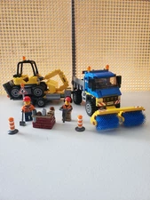 Retired Lego Set 60152 Lego City: Sweeper & Excavator (100% Complete) Has Manual