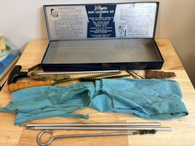 Vintage J.C. Higgins Model 2145 Gun Cleaning Kit Sears Metal Box Hunting