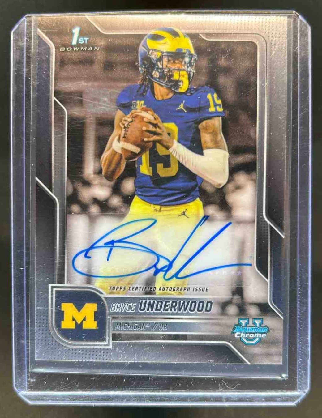 2025 Bowman Chrome U Bryce Underwood Prospect Auto #BCA-BUN Wolverines