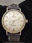 Vintage Omega Seamaster 34mm Silver Tone Dial 14k GF Swiss Mens Watch
