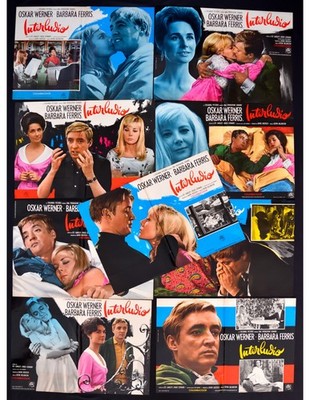 Fotobuste INTERLUDIO Oskar Werner Barbara Ferris Langley Lee F378