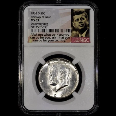 MS 63 Graded 1964 Kennedy US Half Dollars (1964-Now) for sale | eBay
