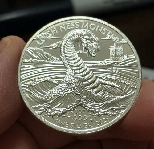 2026 1oz Silver .999 Bullion Coin LEGEND OF THE LOCH NESS MONSTER 50000 minted