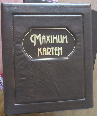 Krause Ringbinder,brau marmoriert,Schutzkassette,Einlegefolien-Maximum-Karten