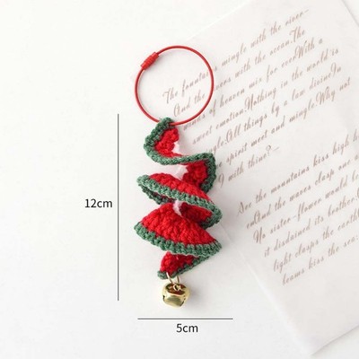 Handgestrickter Weihnachtsbaum Anhänger weiches Baumwollgarn für festliche Dek